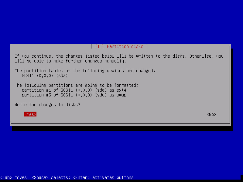نوشتن داده ها بر روی دیسک در هنگام نصب سیستم تلفنی 3CX نسخه Debian